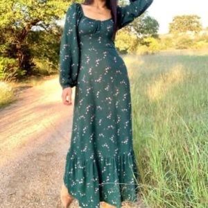 Green floral maxi dress by Wild fable. XL